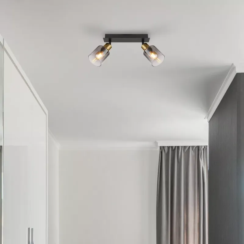 HOLLSY spotlámpa, 2xE14, 18,2 cm, matt fekete Exkluzív ajánlat