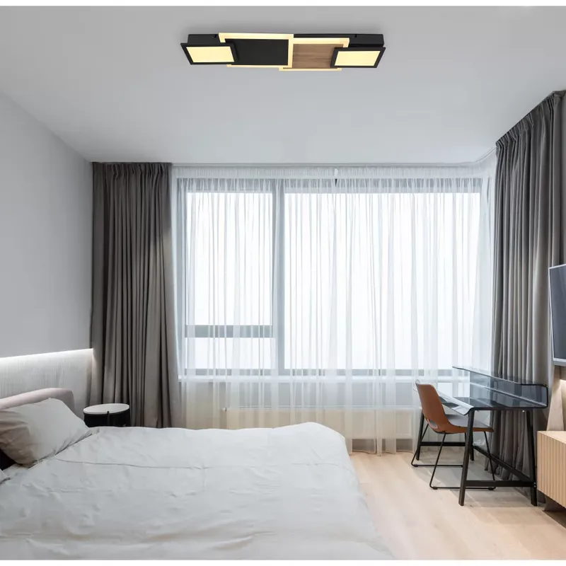 Expressz kézbesítés CAROLINE LED mennyezeti lámpa, matt fekete 1850 lumen