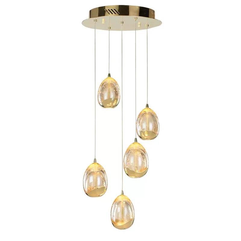 Prémium Huelto LED függőlámpa, pezsgő arany, 1450 Lm/3000 K