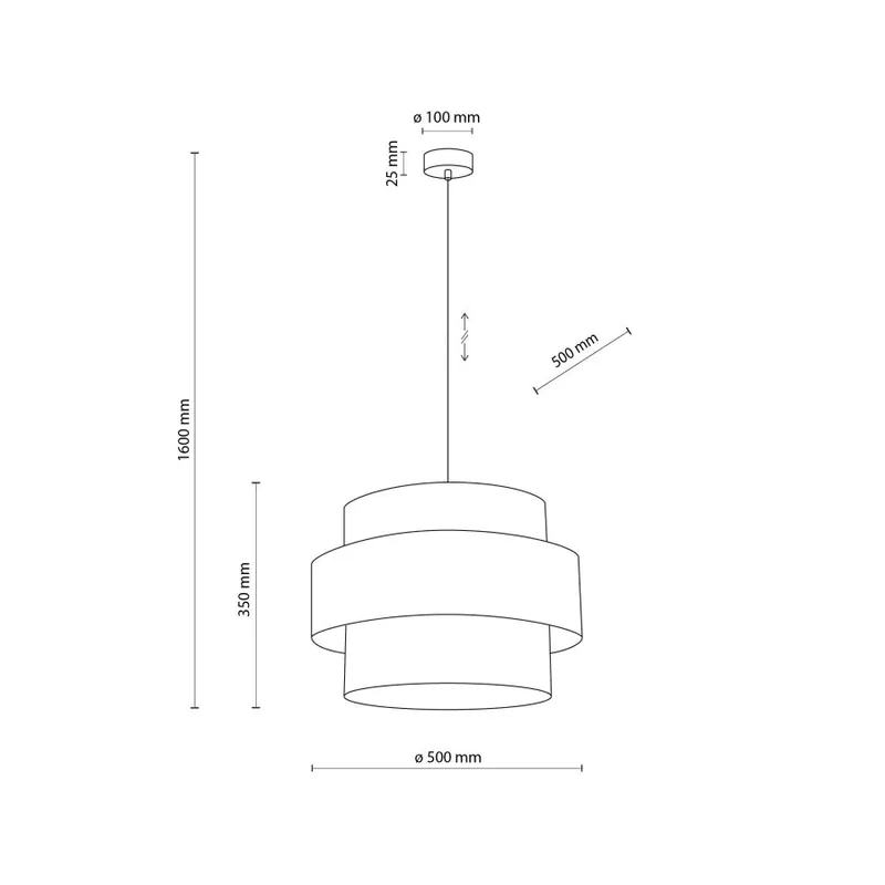 Akció TK Lighting 5419 CALISTO 1 ágú függeszték lámpa