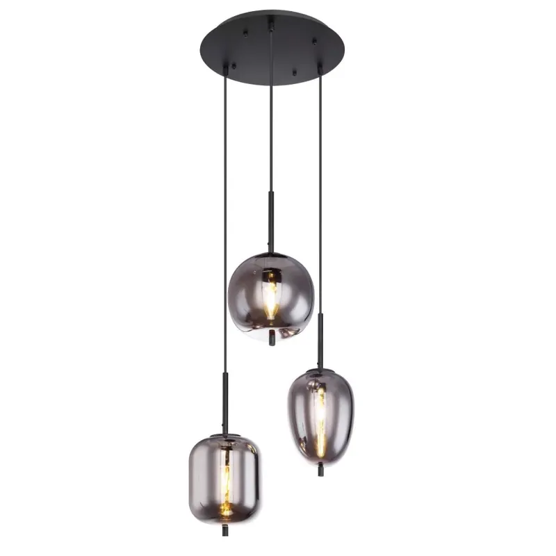 Vedd meg most GLOBO 15345 3 BLACKY több ágú függeszték lámpa