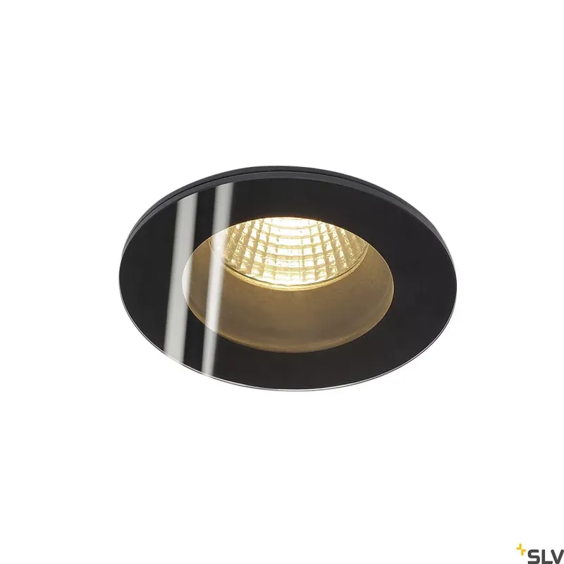 PATTA-F LED fekete IP65 11W 3000K 38° 8,3cm dimmelhető kerek kültéri süllyesztett lámpa és előtét szett Korlátozott ajánlat