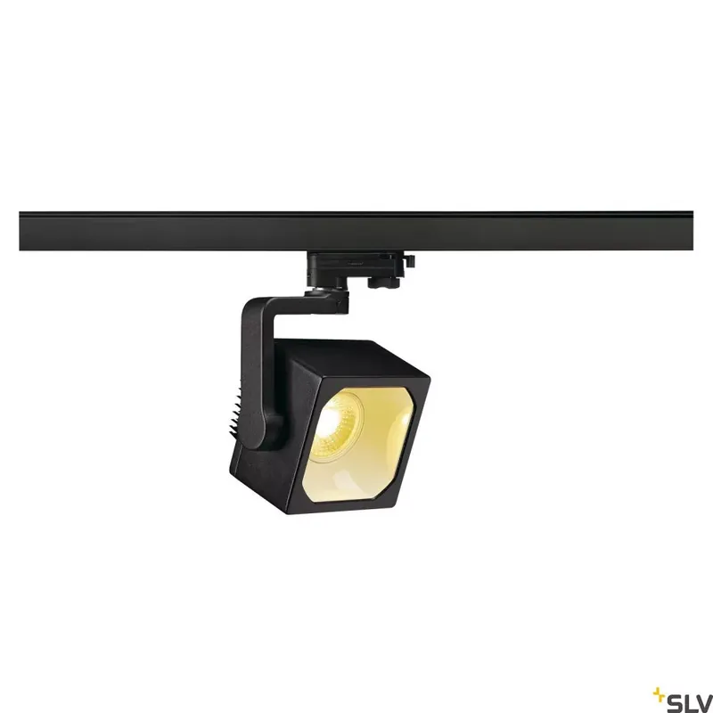 EURO CUBE LED fekete 28.5w 3000K 60° állítható szögletes spot lámpa 3 fázisú sínhez Olcsó
