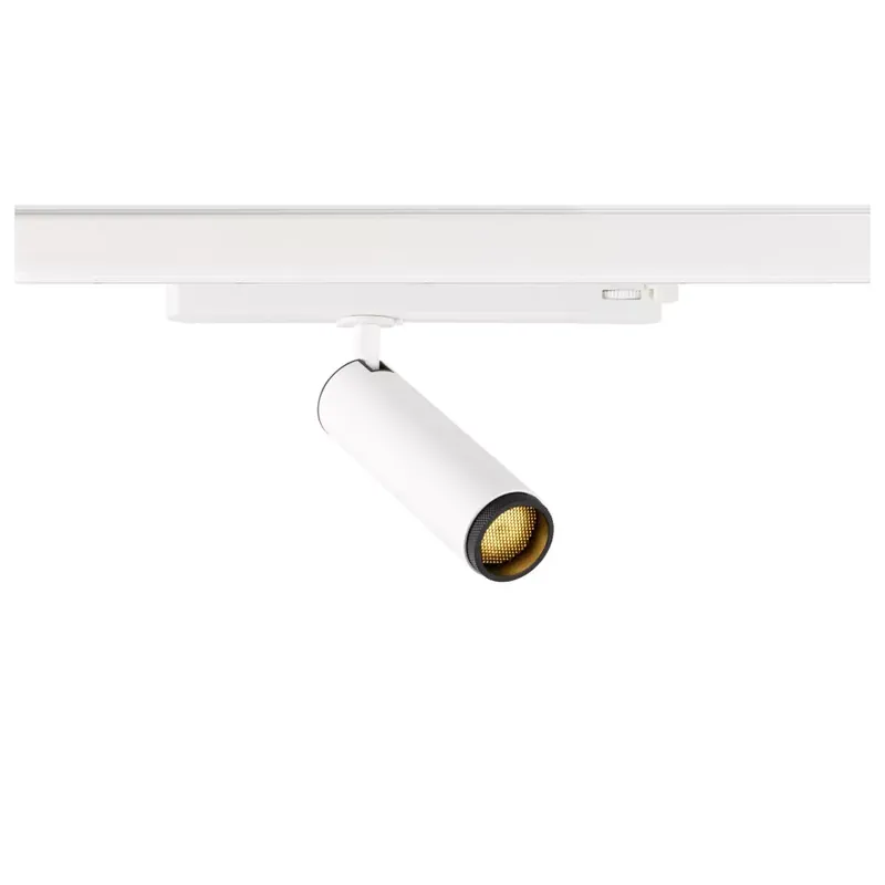 GRIP! M fehér-fekete dim-to-warm hengeres dimmelhető állítható LED spot lámpa 3 fázisú sínhez Különleges ajánlat