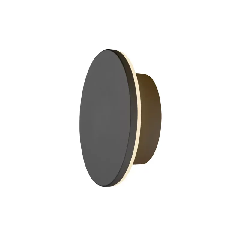 D-RING S fekete d16 cm-es kerek kültéri dimmelhető fali LED lámpa Bestseller