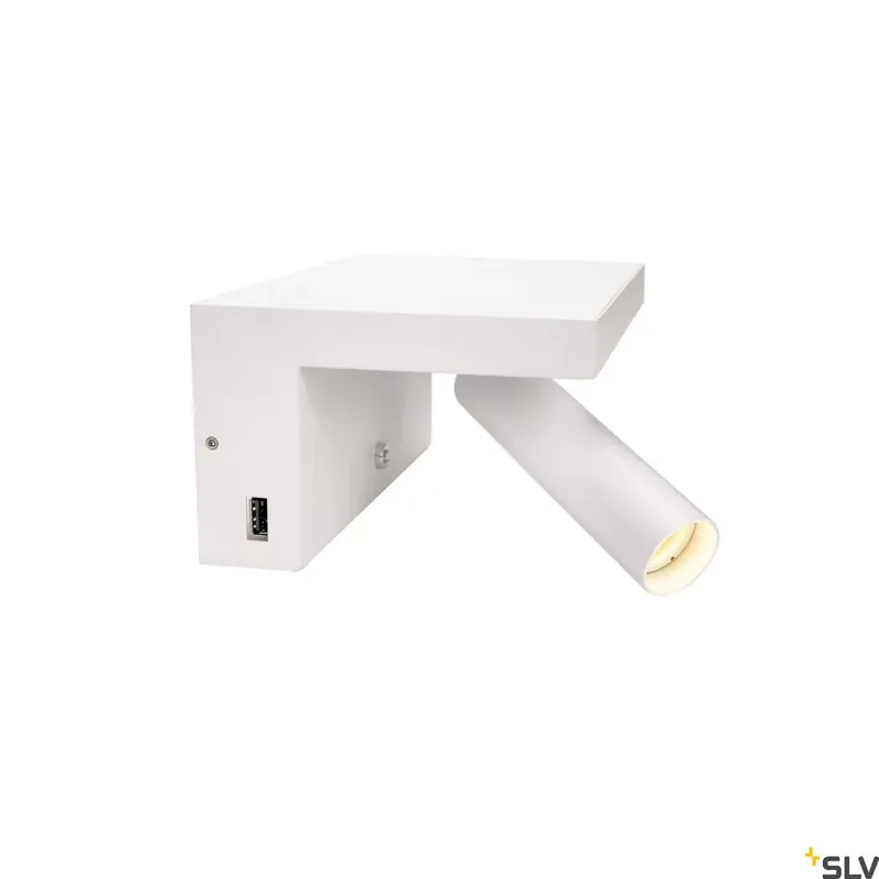 Olcsóbb KARPO BEDSIDE fehér 7w 3000K 40° dimmelhető fali LED olvasó lámpa USB töltővel