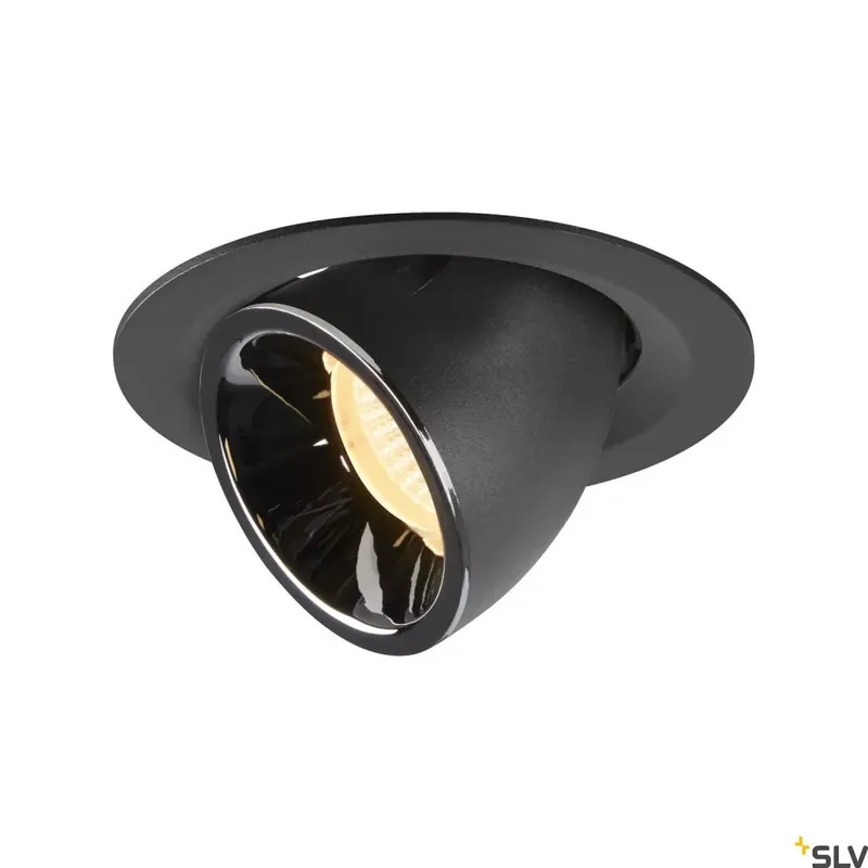 NUMINOS GIMBLE M fekete-króm 13.5cm 17.5W 3000K 55° billenthető süllyesztett LED spot lámpa Korlátozott ajánlat