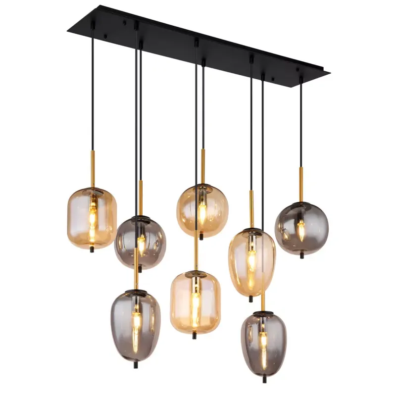 Vásárlói kedvenc Globo BLACKY 15345-8A függeszték, 8x40W E14