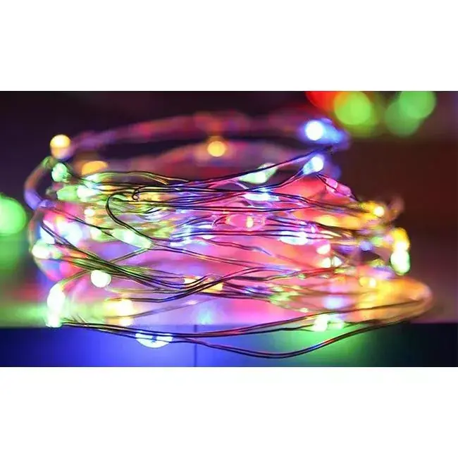 Akciós ár MasterLED 5m-es LED fényfüzér RGB 3xAA