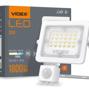 Videx Luka 20 W-os mozgásérzékelős natúrfehér LED reflektor Ajánlat