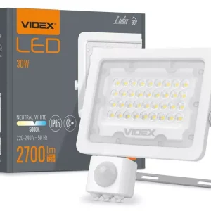 Videx Luka 30 W-os mozgásérzékelős natúrfehér LED reflektor Olcsóbb