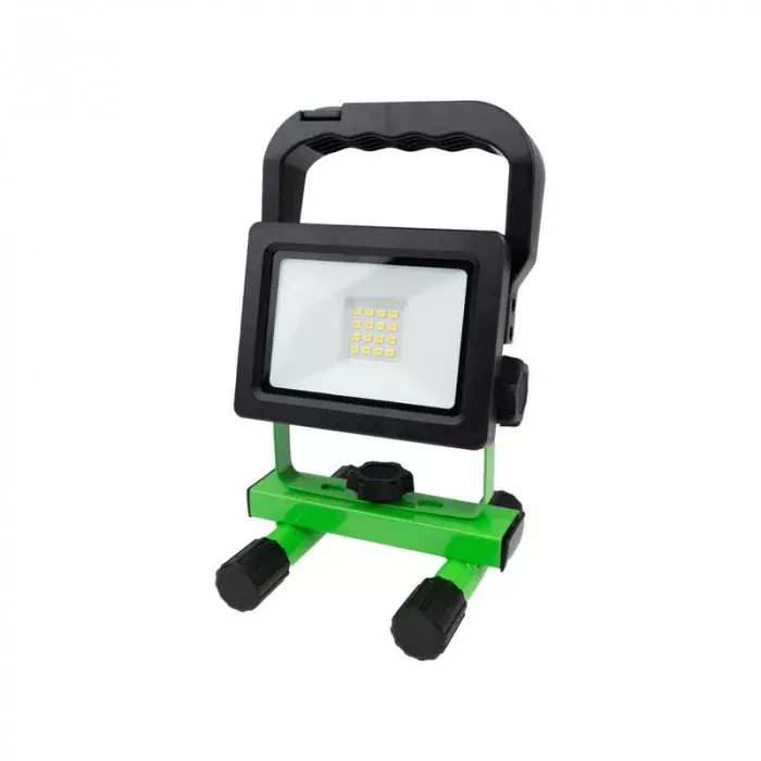 Csak ma EcoLight 10 W-os natúrfehér hordozható LED reflektor újratölthető akkumlátorral