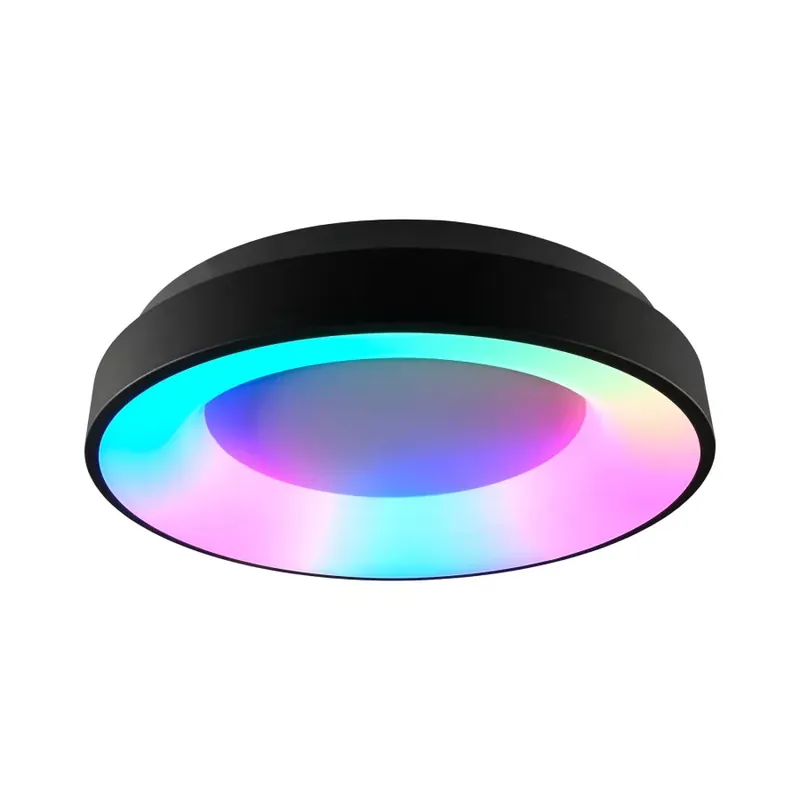 Azonnal elérhető Videx EDGE 72 W-os RGB fekete távirányítós mennyezeti lámpa