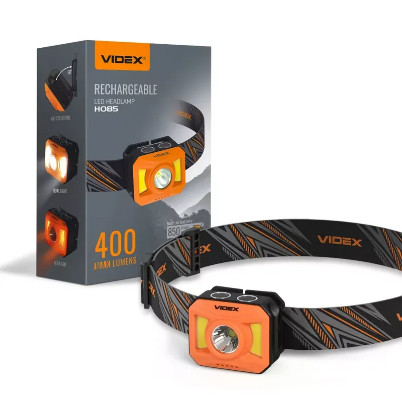 Árengedmény Videx LED Fejlámpa 5000K újratölthető akkumulátorral H085