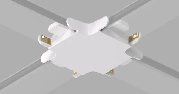 Gyors szállítás DENKIRS DENKIRS TR fehér Air mágneses sínes rendszerhez csatlakozó (DEN-TR/EU-5234-WH) IP20