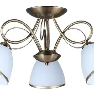 Prezent Aster fehér-antik arany mennyezeti lámpa (PRE-61450) E27 3 izzós IP20 Outlet