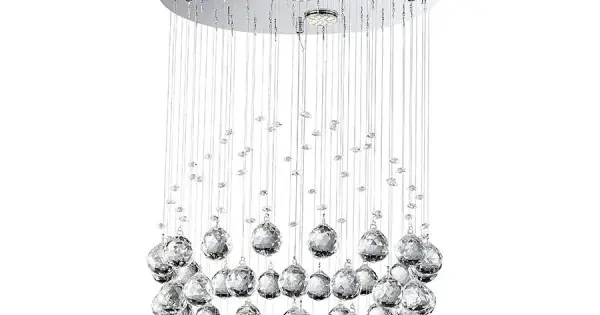 Biztonságos fizetés Luxera Xaver króm-átlátszó kristály mennyezeti lámpa (LUX-62413) GU10 4 izzós IP20