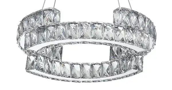 Vedd meg online Luxera Santana króm-átlátszó kristály LED függesztett lámpa (LUX-62428) LED 1 izzós IP20