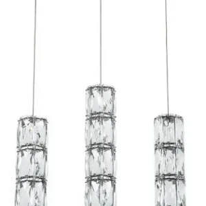 Gyors szállítás Luxera Polar króm-átlátszó kristály LED függesztett lámpa (LUX-62403) LED 1 izzós IP20