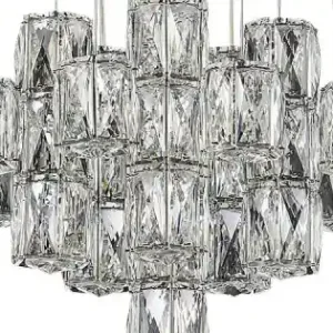 Luxera Polar króm-átlátszó kristály LED függesztett lámpa (LUX-62402) LED 1 izzós IP20 Szuper akció
