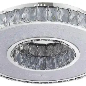Legkelendőbb Luxera Orama króm-átlátszó kristály LED mennyezeti lámpa (LUX-64398) LED 1 izzós IP20