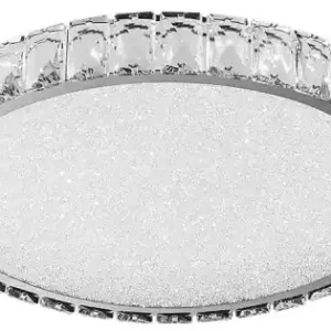 Biztonságos fizetés Luxera Giro króm-átlátszó kristály LED mennyezeti lámpa (LUX-62424) LED 1 izzós IP20
