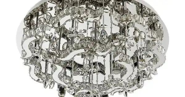 Luxera Aramea króm-átlátszó kristály mennyezeti lámpa (LUX-62408) GU10 11 izzós IP20 Csak ma