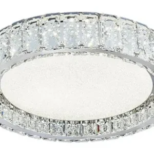 Luxera Alluria króm-átlátszó kristály LED mennyezeti lámpa (LUX-62437) LED 1 izzós IP20 Árcsökkenés