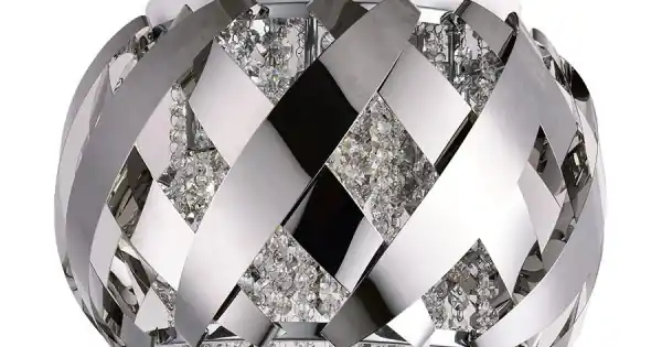 Luxera Stratoss króm-átlátszó kristály mennyezeti lámpa (LUX-46068) G9 6 izzós IP20 Szuper akció