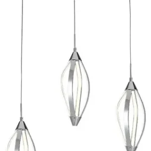 Luxera Sakura króm LED függesztett lámpa (LUX-61306) LED 3 izzós IP20 Korlátozott ajánlat