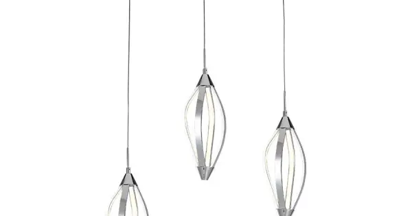 Luxera Sakura króm LED függesztett lámpa (LUX-61306) LED 3 izzós IP20 Korlátozott ajánlat