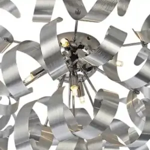 Kihagyhatatlan ajánlat Luxera Ribbon króm-szürke mennyezeti lámpa (LUX-64360) G9 5 izzós IP20