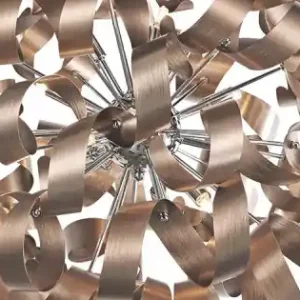 Szuper ajánlat Luxera Ribbon króm-réz függesztett lámpa (LUX-64359) G9 12 izzós IP20