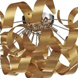 Kihagyhatatlan ajánlat Luxera Ribbon króm-arany mennyezeti lámpa (LUX-64362) G9 5 izzós IP20