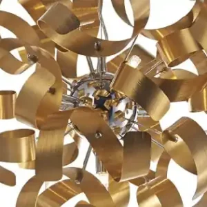 Luxera Ribbon króm-arany függesztett lámpa (LUX-64349) G9 5 izzós IP20 Legnépszerűbb