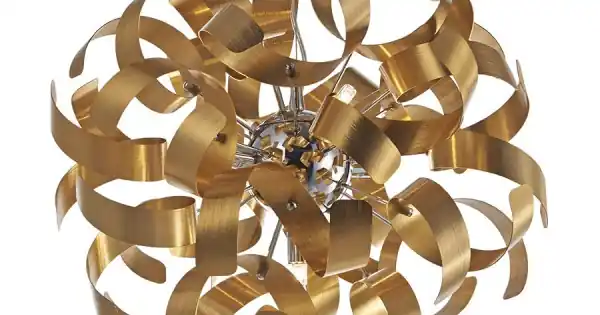 Luxera Ribbon króm-arany függesztett lámpa (LUX-64349) G9 5 izzós IP20 Legnépszerűbb