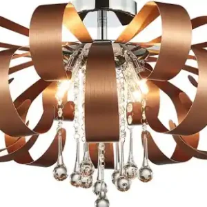 Korlátozott ajánlat Luxera Ribbon Crystal króm-réz kristály mennyezeti lámpa (LUX-64374) G9 6 izzós IP20