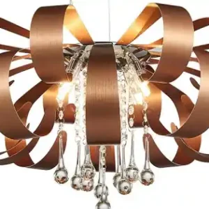 Luxera Ribbon Crystal króm-réz kristály függesztett lámpa (LUX-64408) G9 6 izzós IP20 Prémium