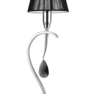 Biztonságos fizetés Luxera Oxford króm-fekete asztali lámpa (LUX-64326) E14 1 izzós IP20