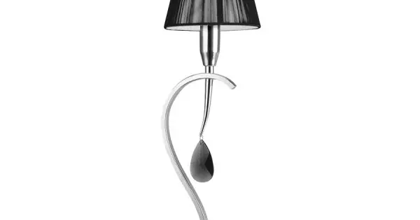 Biztonságos fizetés Luxera Oxford króm-fekete asztali lámpa (LUX-64326) E14 1 izzós IP20