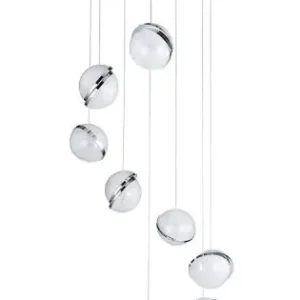 Biztonságos vásárlás Luxera Malcom króm-fehér LED függesztett lámpa (LUX-62433) LED 1 izzós IP20
