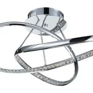 Luxera Madd króm-átlátszó kristály LED mennyezeti lámpa (LUX-62426) LED 1 izzós IP20 Szuper akció