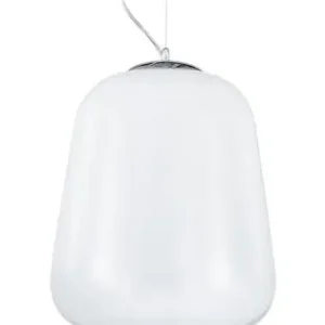 Luxera Dover fehér-króm függesztett lámpa (LUX-46079) E27 1 izzós IP20 Árcsökkenés