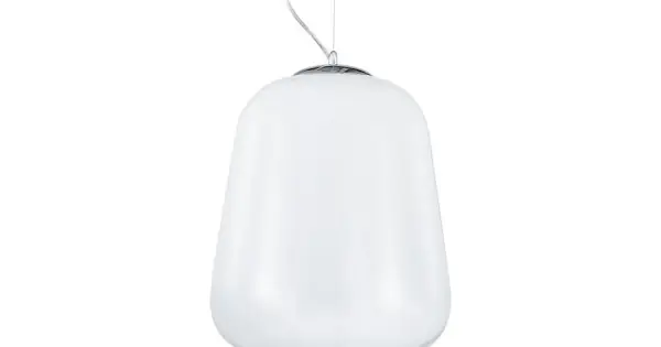 Luxera Dover fehér-króm függesztett lámpa (LUX-46079) E27 1 izzós IP20 Árcsökkenés
