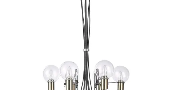 Luxera Abrazo antik réz-átlátszó csillár (LUX-64400) E14 6 izzós IP20 Árcsökkenés