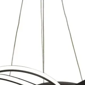 Csak ma Luxera Passo fekete LED függesztett lámpa (LUX-18207) LED 1 izzós IP20