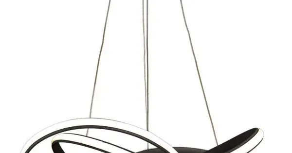 Csak ma Luxera Passo fekete LED függesztett lámpa (LUX-18207) LED 1 izzós IP20