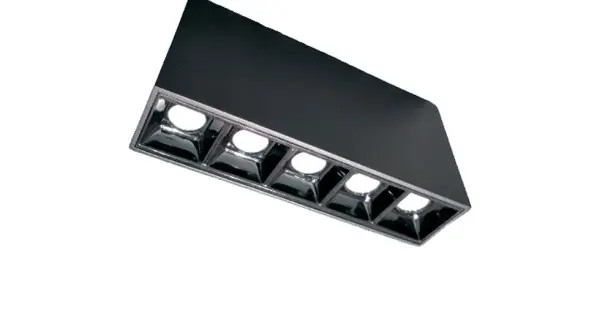Biztonságos vásárlás Viokef Aden fekete LED mennyezeti spotlámpa (VIO-4287400) LED 1 izzós IP20