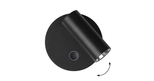 Viokef Tara fekete LED fali olvasólámpa (VIO-4319601) LED 1 izzós IP20 Újdonság