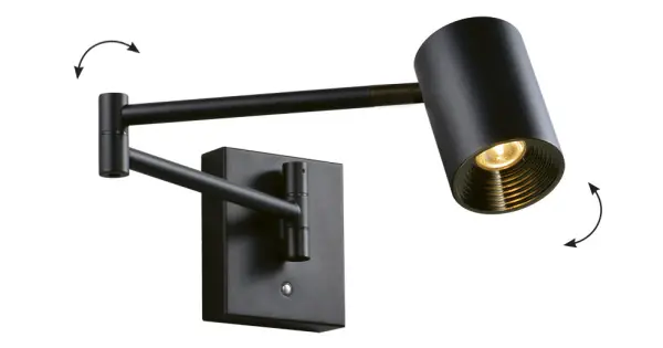 Viokef Melina fekete LED fali lámpa (VIO-4335300) LED 1 izzós IP20 Rendeld meg most